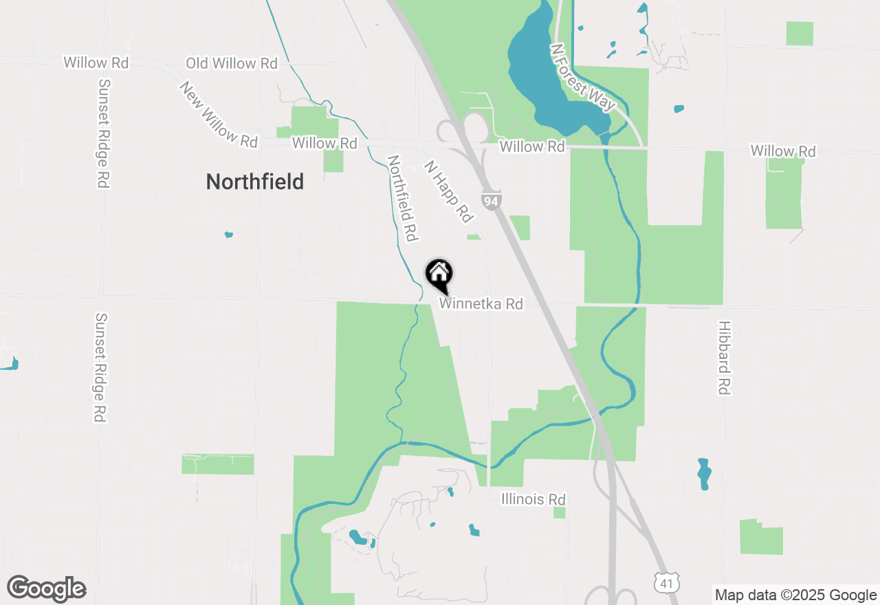 Map of 1743 Winnetka Road, Northfield, IL 60093