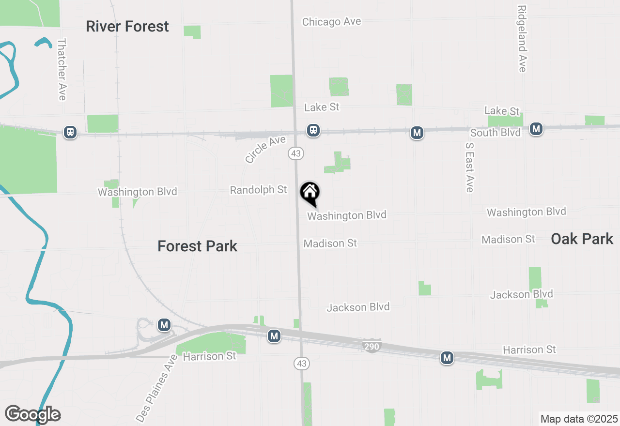 Map of 344 S Maple Avenue #2B, Oak Park, IL 60302