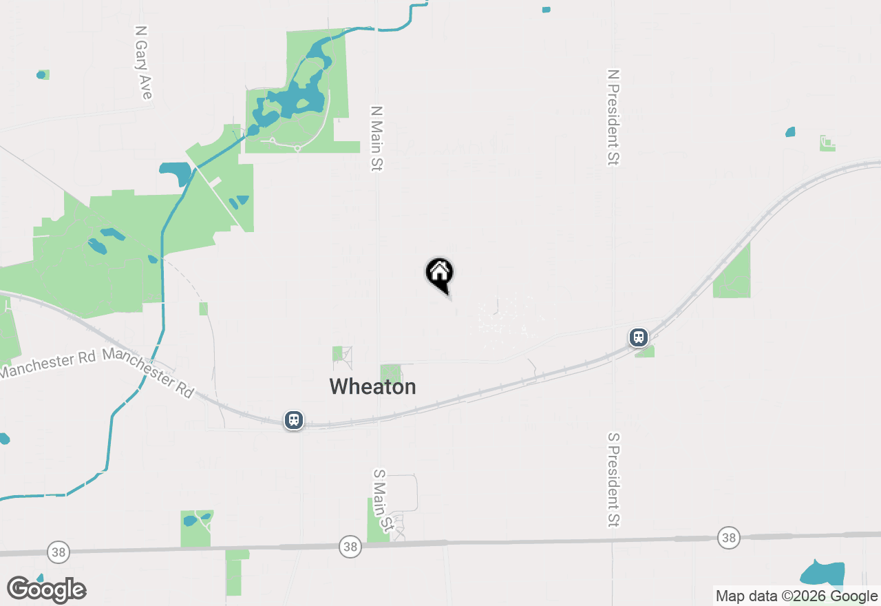 Map of 312 E Lincoln Avenue, Wheaton, IL 60187