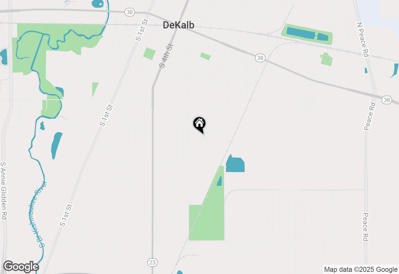 Map of 1015 Bel Air Lane, Dekalb, IL 60115