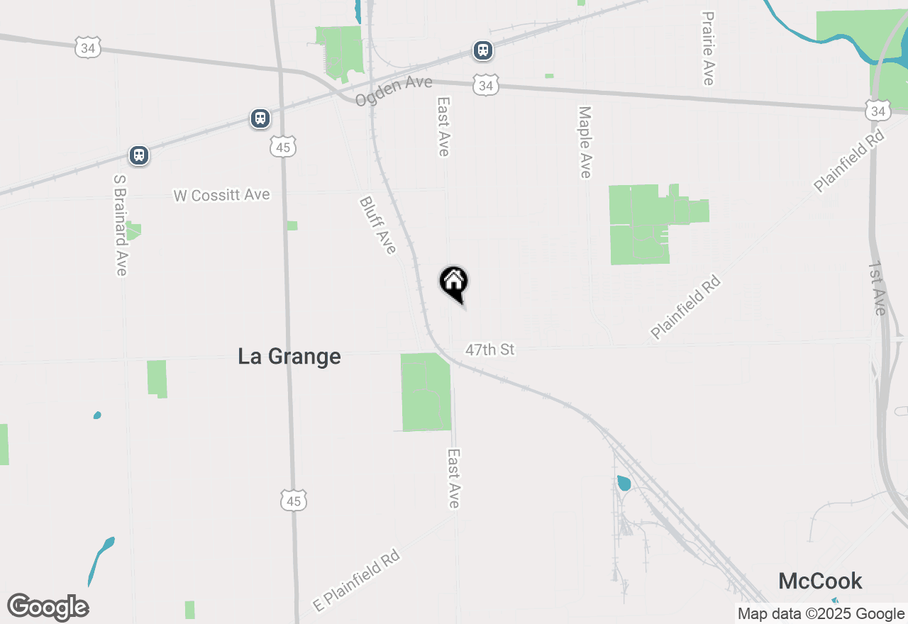 Map of 4601 Eberly Avenue, Brookfield, IL 60513