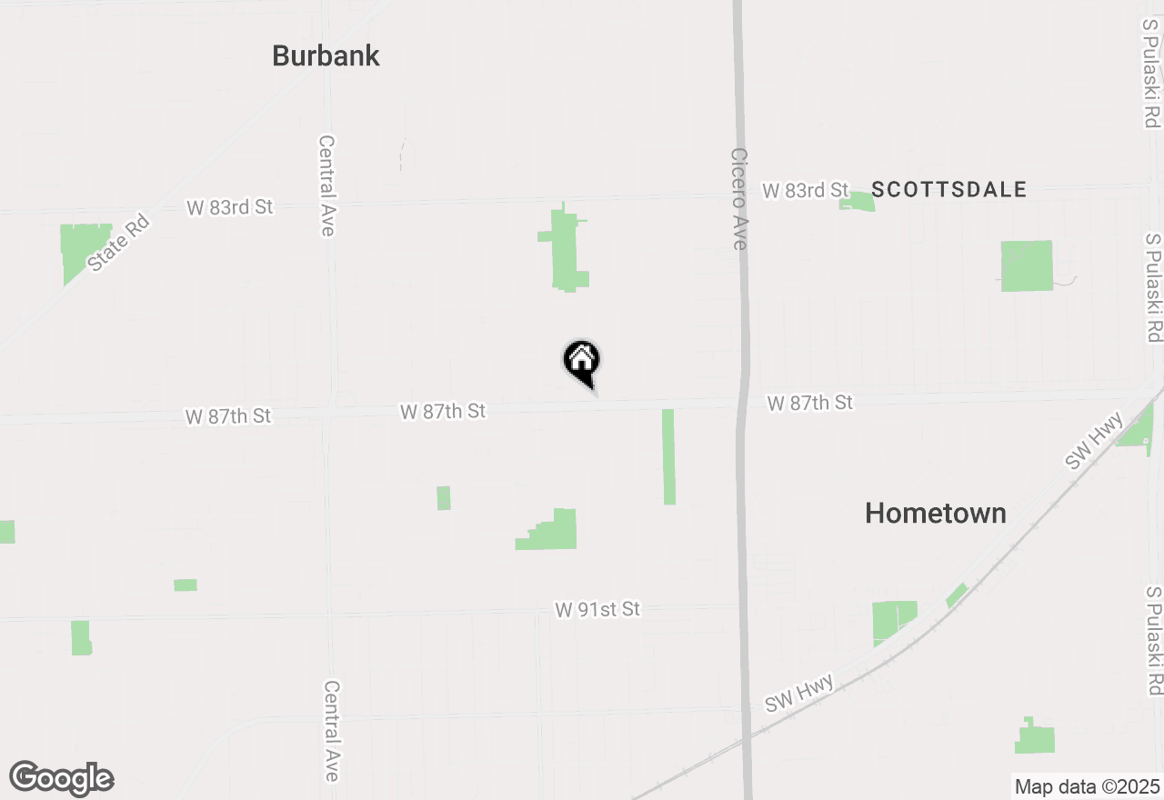 Map of 5120 W 87th Street, Burbank, IL 60459