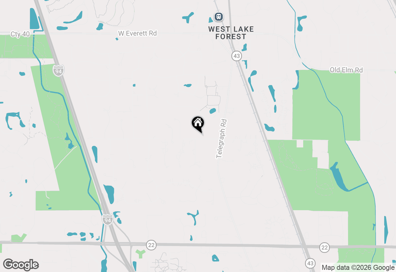 Map of 1588 White Oak Road, Lake Forest, IL 60045