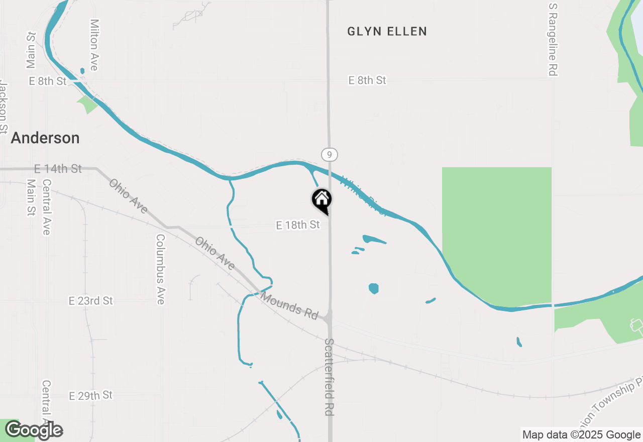 Map of 1834 E 18th Street, Anderson, IN 46016
