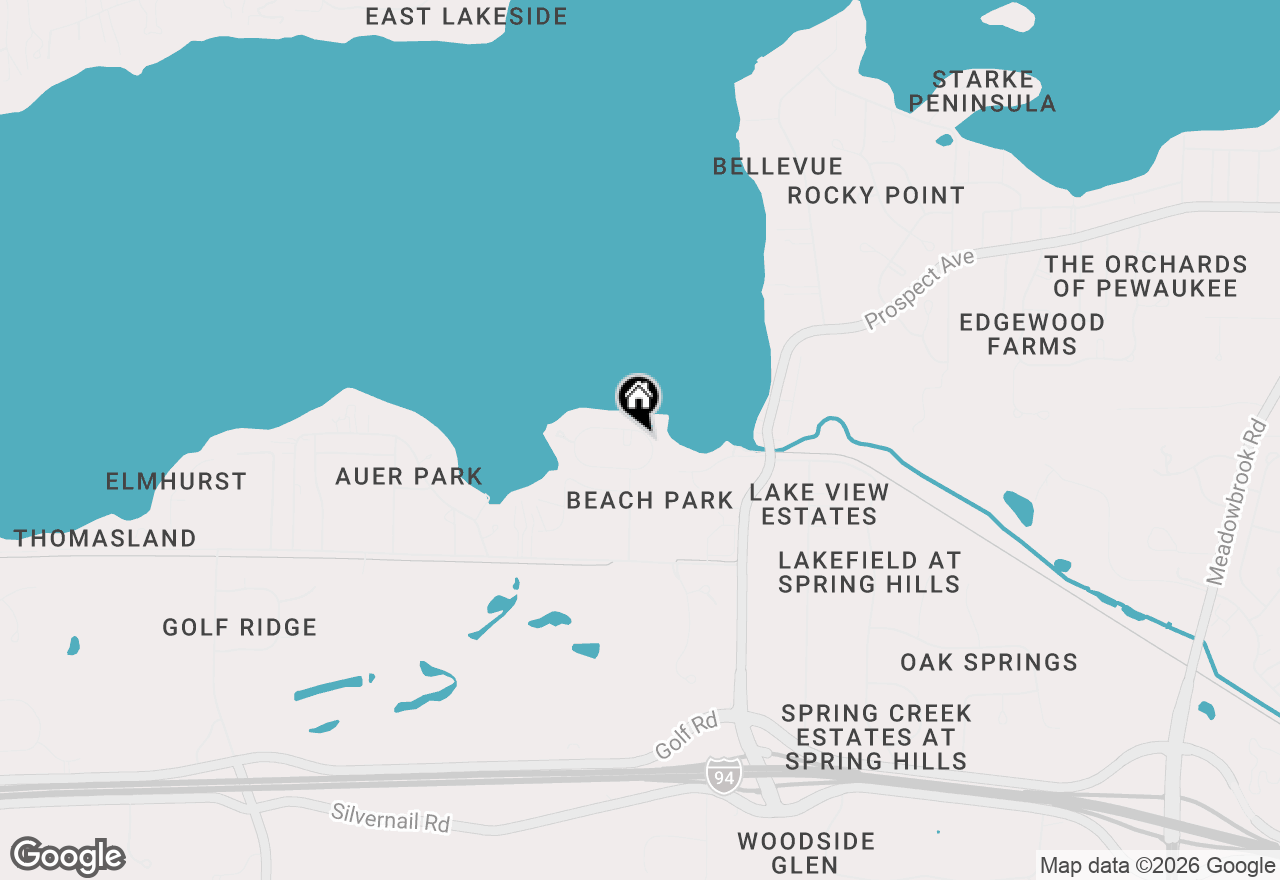 Map of N23W28221 Beach Park Cir, Pewaukee, WI 53072