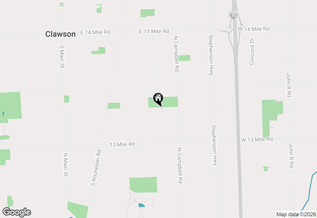 Map of 1320 Montrose Avenue, Royal Oak, MI 48073