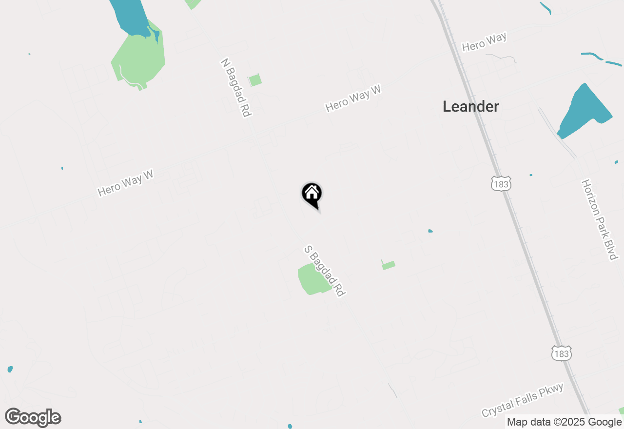 Map of 1017 W South St, Leander, TX 78641