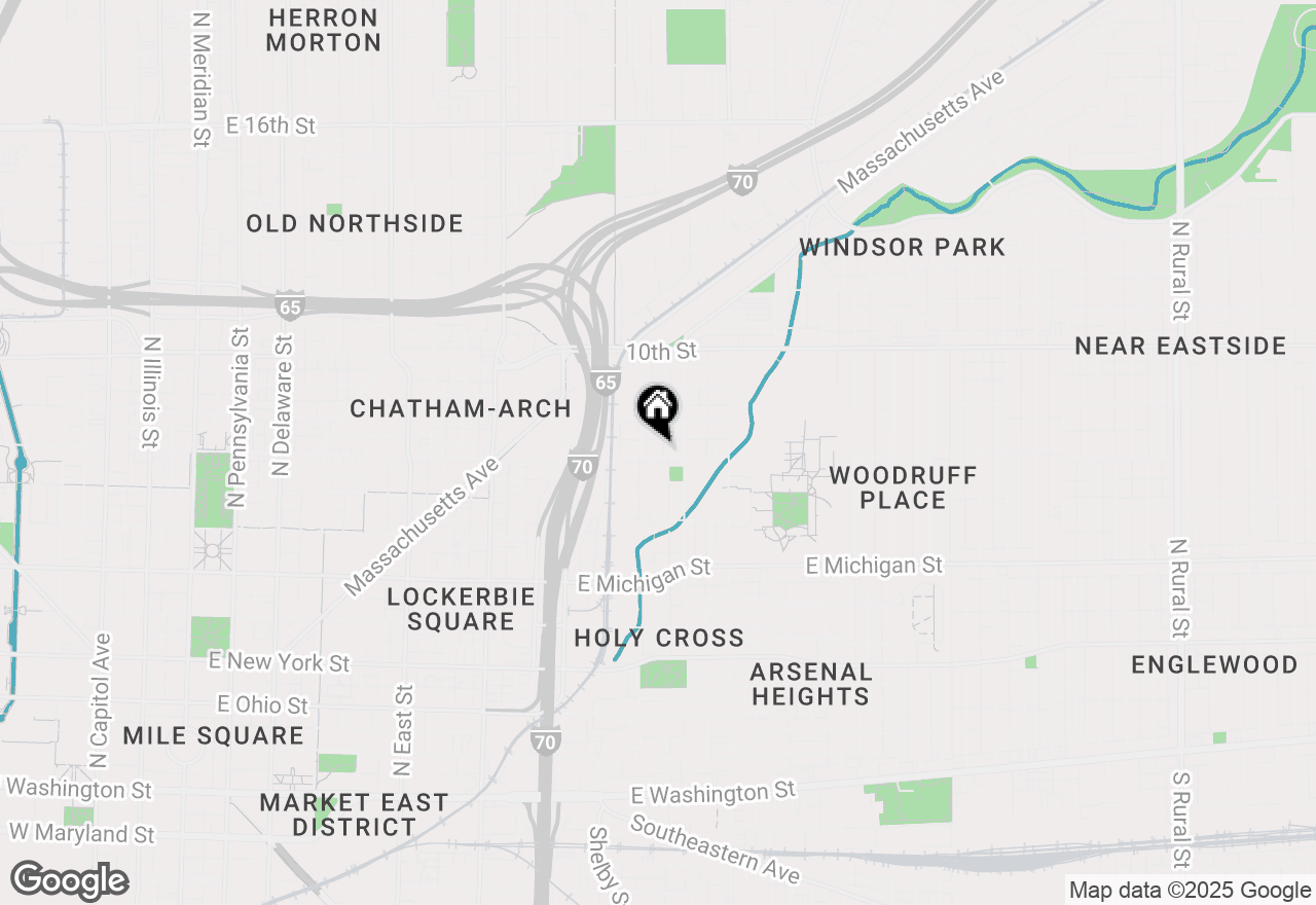 Map of 1118 E Saint Clair Street, Indianapolis, IN 46202