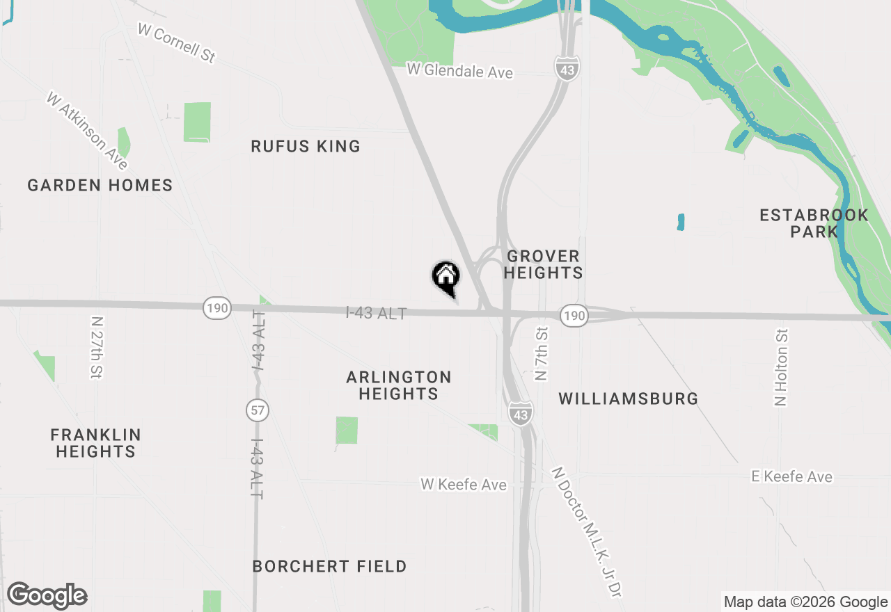 Map of 1128 W Capitol Dr, Milwaukee, WI 53206