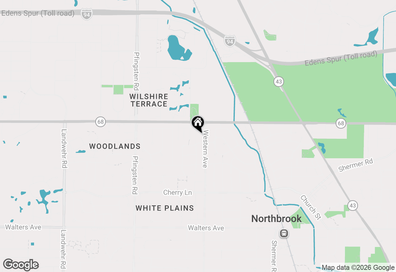 Map of 841 Woodbine Lane, Northbrook, IL 60062