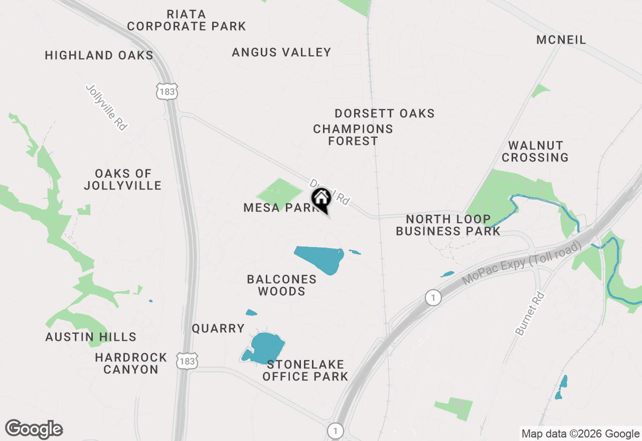 Map of 11709 Santa Cruz Dr, Austin, TX 78759