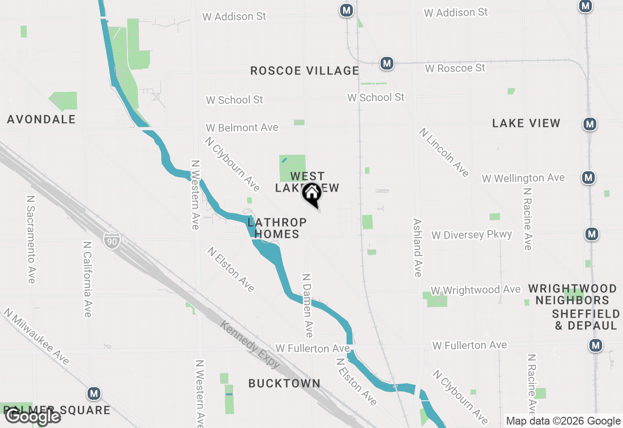 Map of 2851 N Damen Avenue #1, Chicago, IL 60618