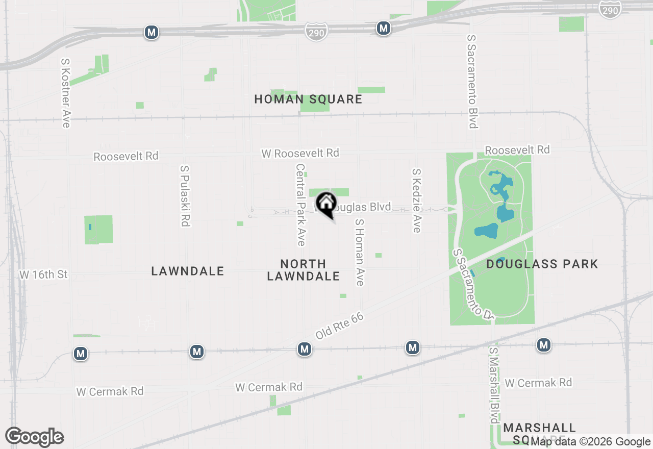 Map of 1418 S Saint Louis Avenue, Chicago, IL 60623