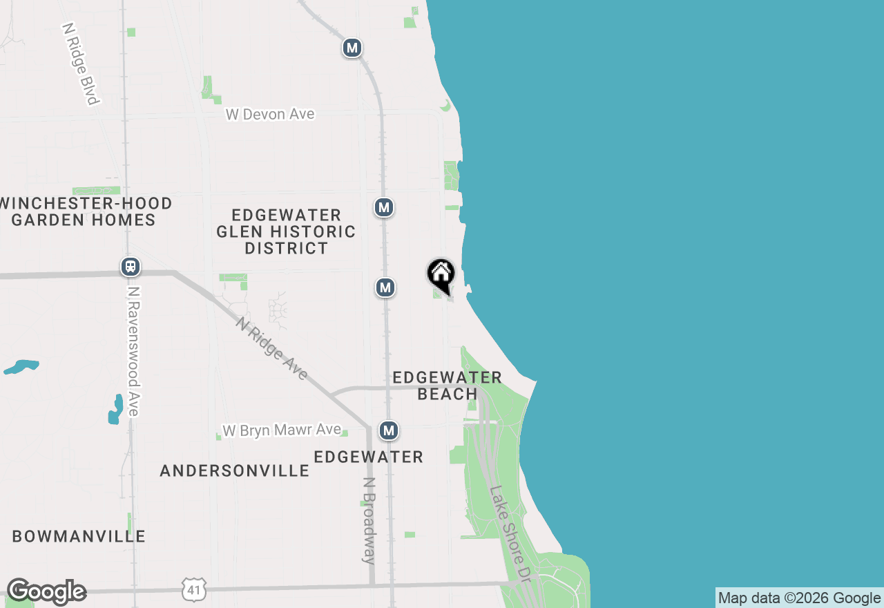 Map of 5906 N Sheridan Road #3D, Chicago, IL 60660