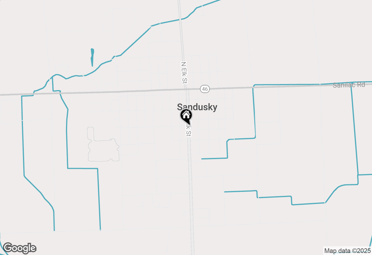 Map of 184 S Elk Street, Sandusky, MI 48471