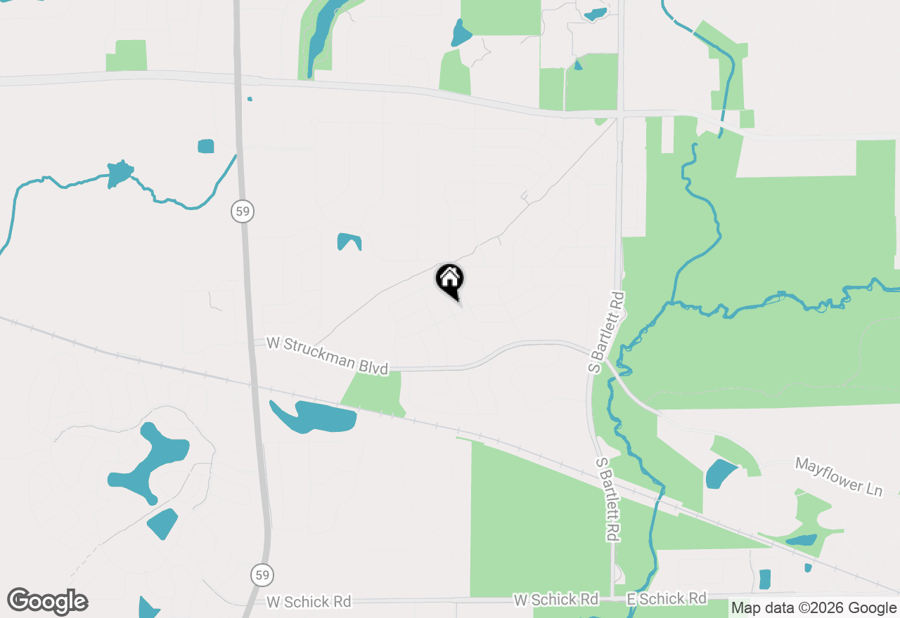 Map of 1158 Pinetree Lane, Bartlett, IL 60103
