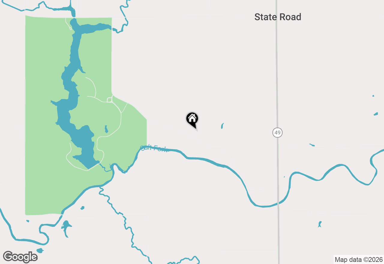 Map of 2636 S Homer Lake Road, Homer, IL 61849
