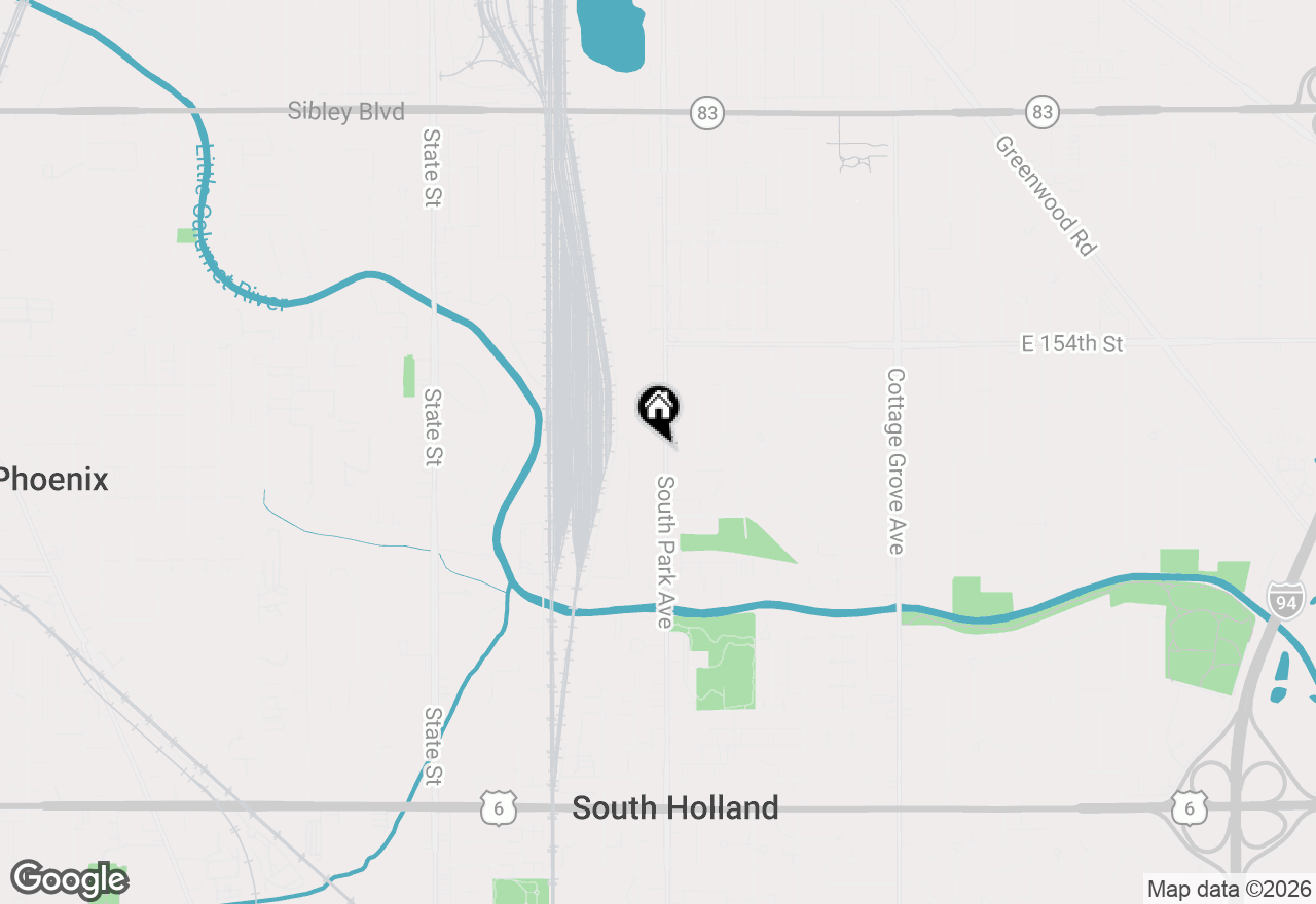 Map of 15554 S Park Avenue, South Holland, IL 60473