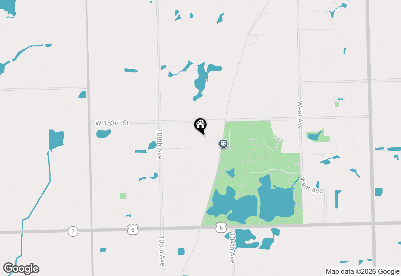 Map of 10629 W 154th Street, Orland Park, IL 60462