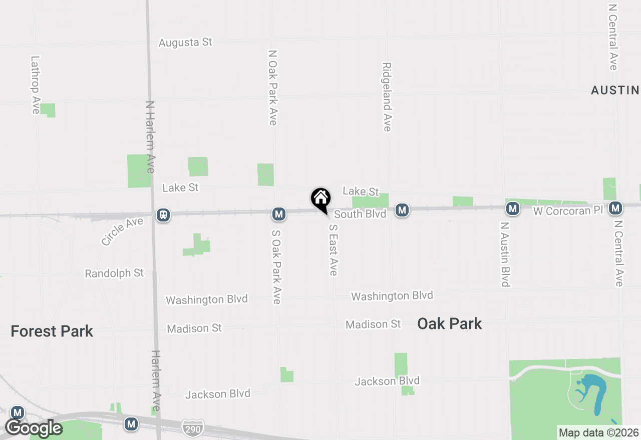 Map of 617 South Boulevard #E, Oak Park, IL 60302