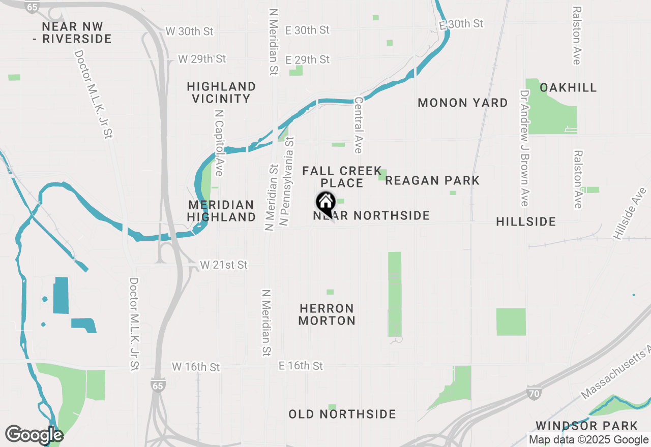 Map of 240 E 22nd Street, Indianapolis, IN 46202