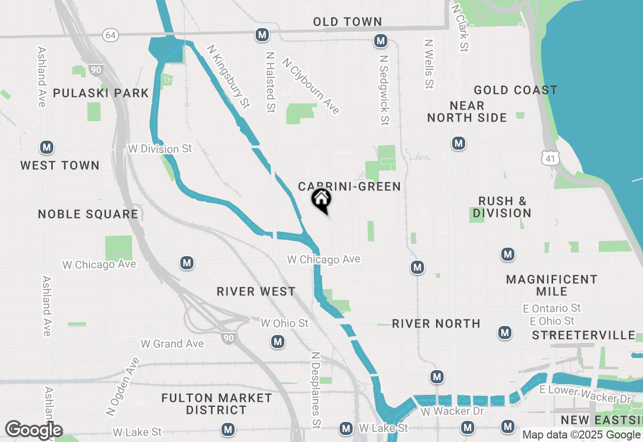 Map of 909 N Kingsbury Street, Chicago, IL 60610