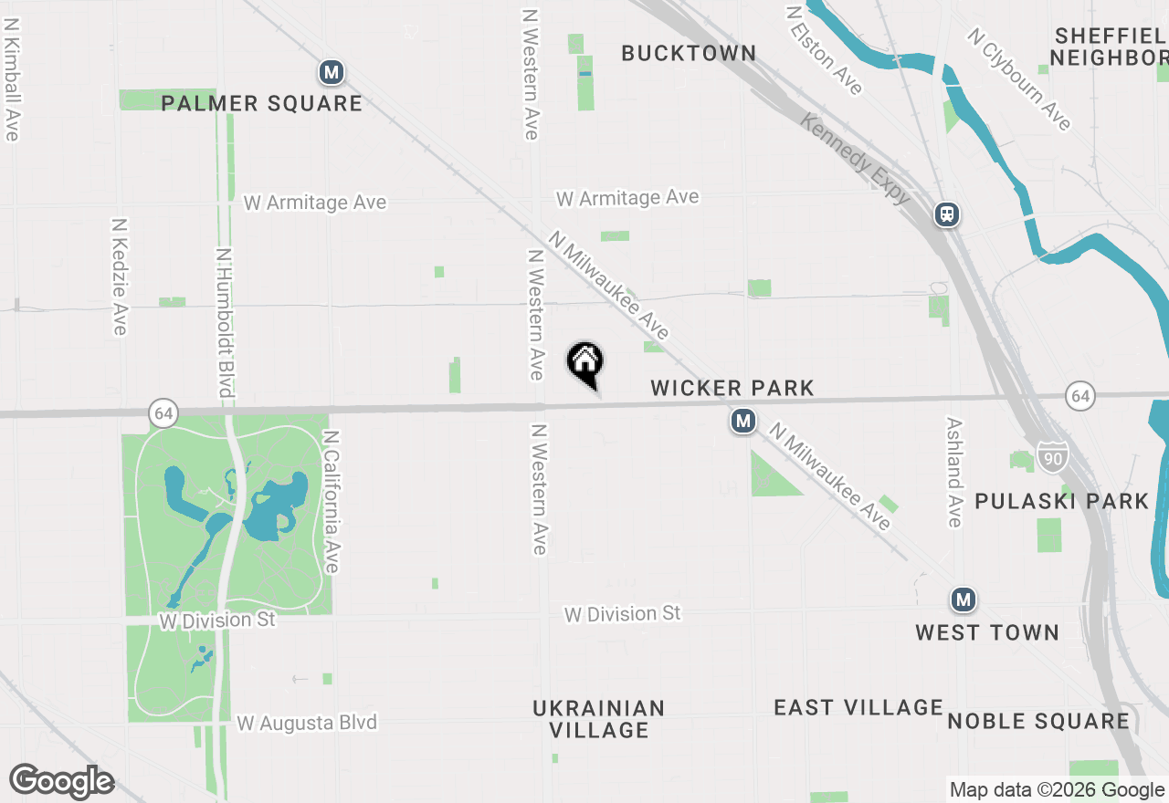 Map of 2302 W North Avenue #2W, Chicago, IL 60647