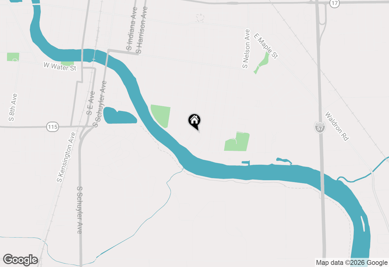Map of 1179 S Elm Avenue, Kankakee, IL 60901