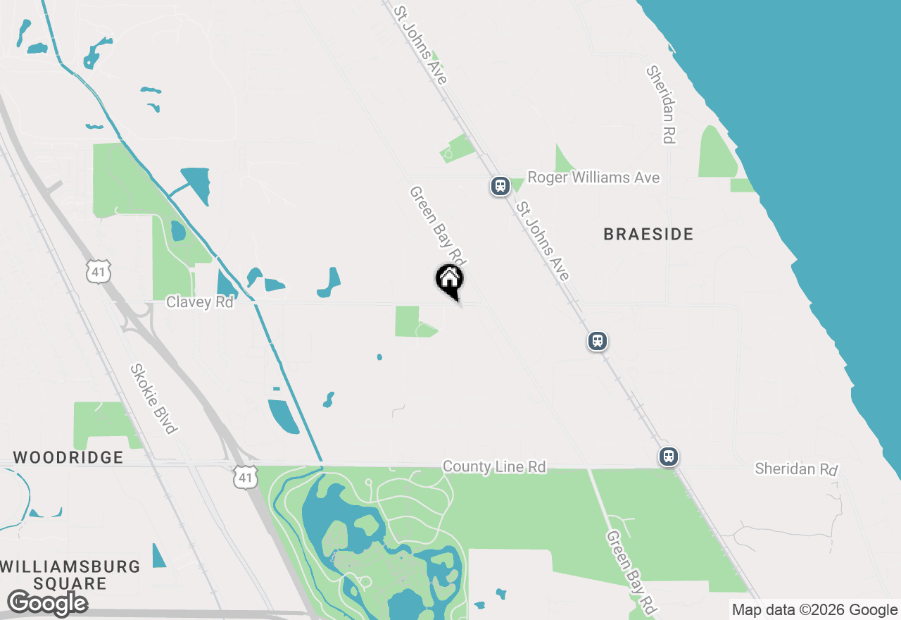 Map of 384 Hastings Avenue, Highland Park, IL 60035