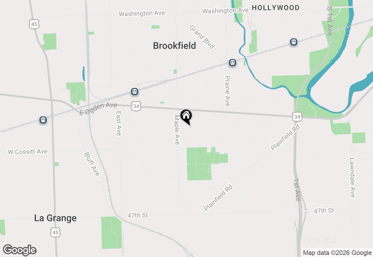 Map of 4153 Elm Avenue, Brookfield, IL 60513