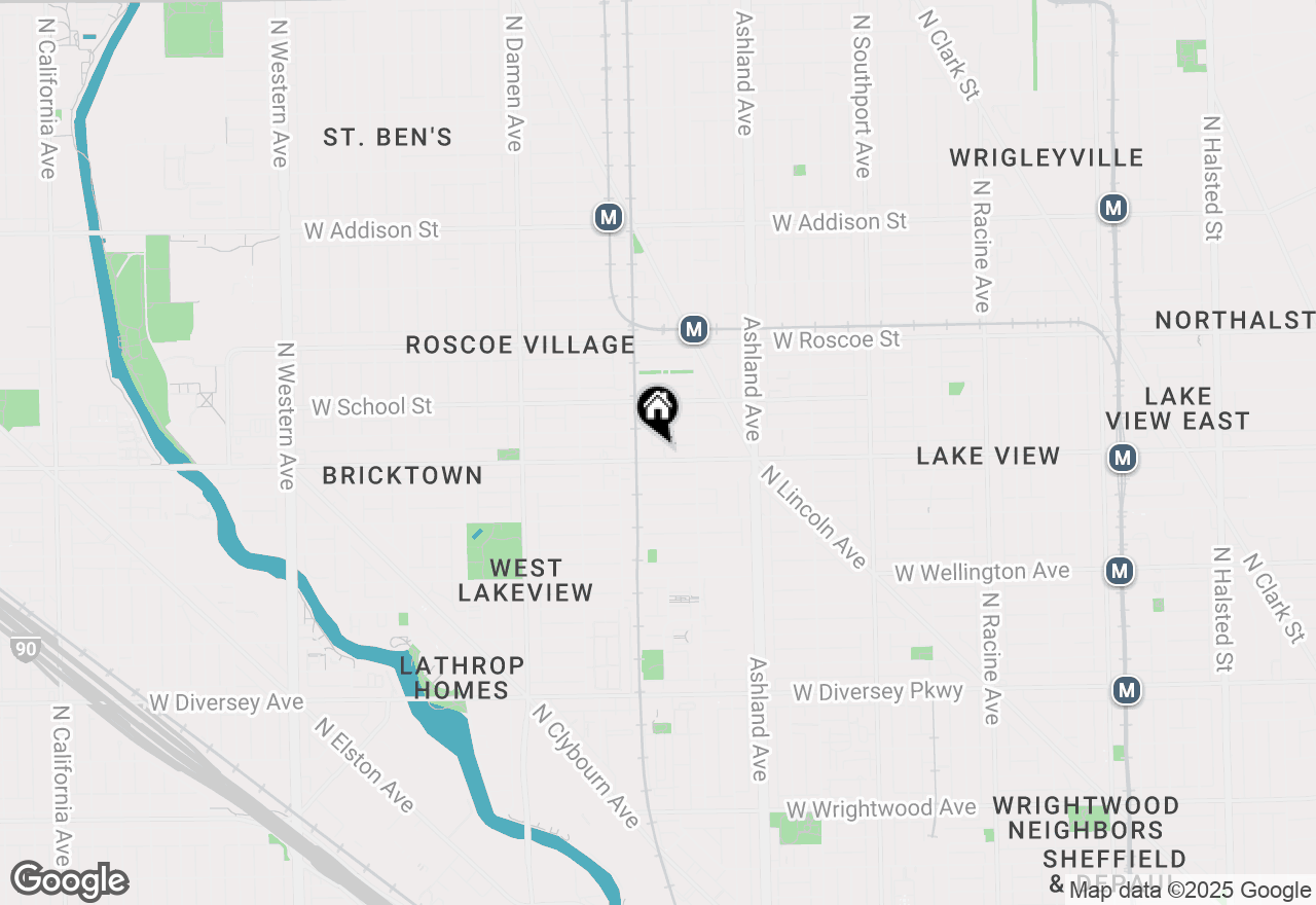 Map of 1738 W Belmont Avenue #3F, Chicago, IL 60657