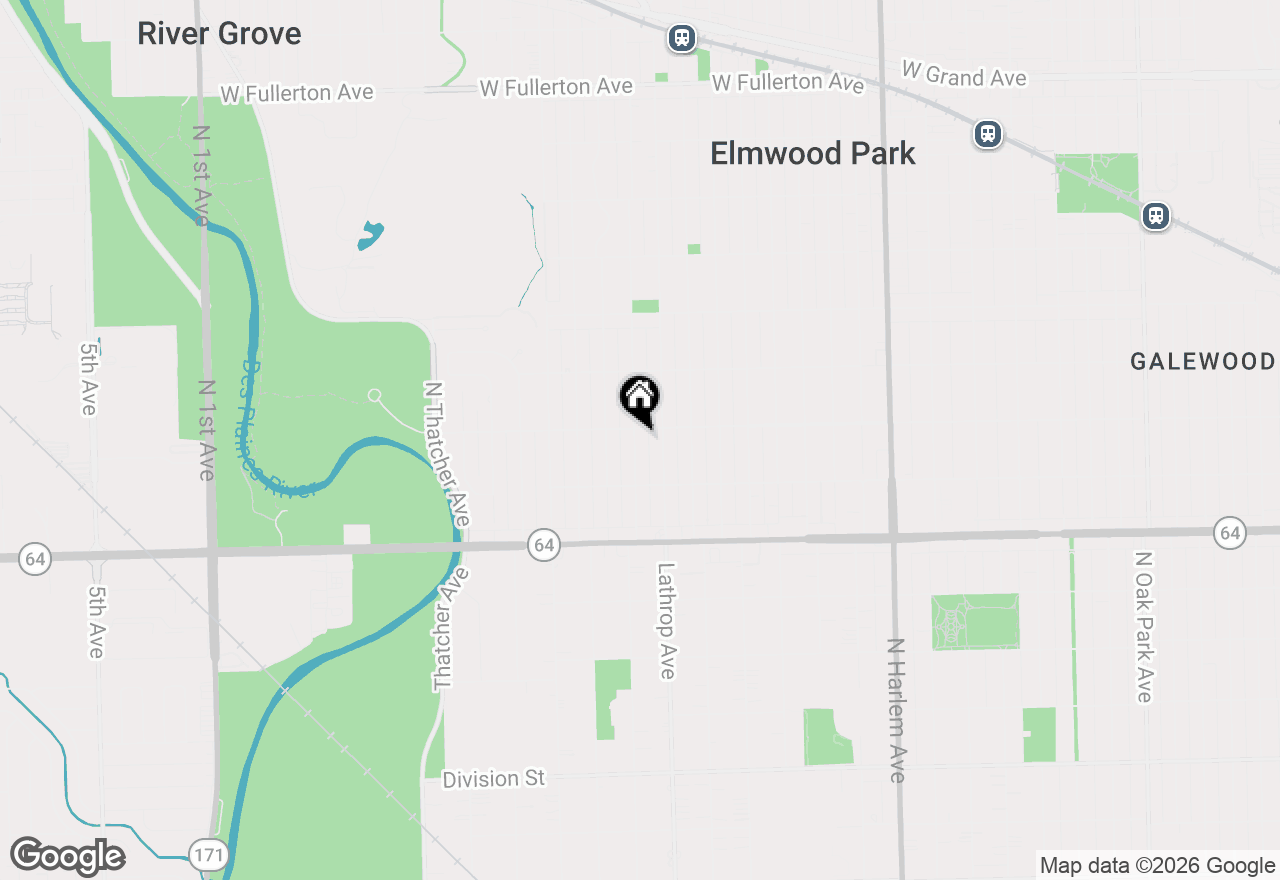 Map of 1741 N 76th Court, Elmwood Park, IL 60707