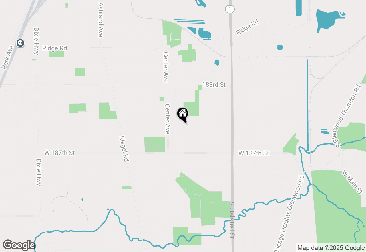 Map of 1102 185th Place, Homewood, IL 60430