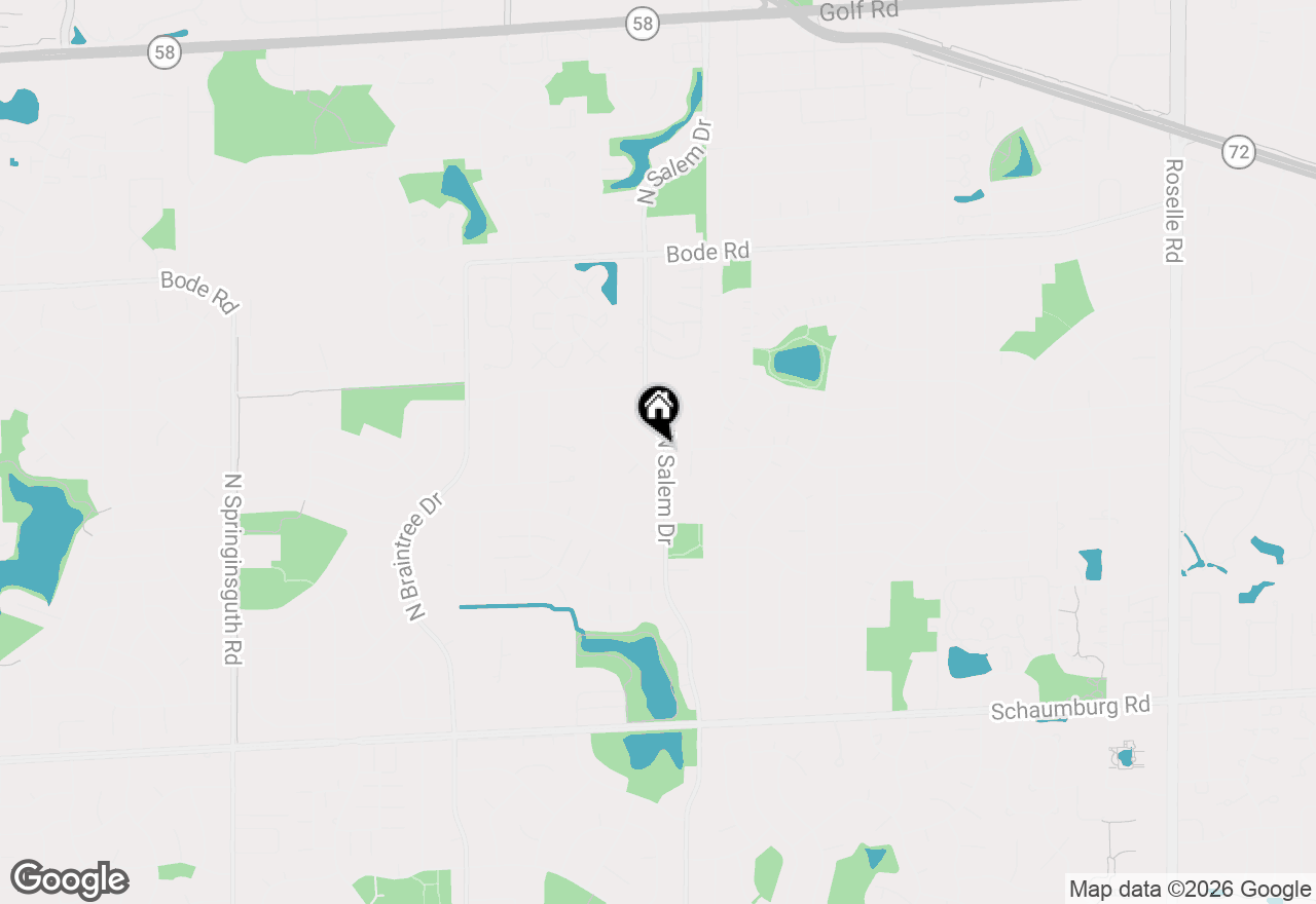 Map of 424 N Salem Drive, Schaumburg, IL 60194