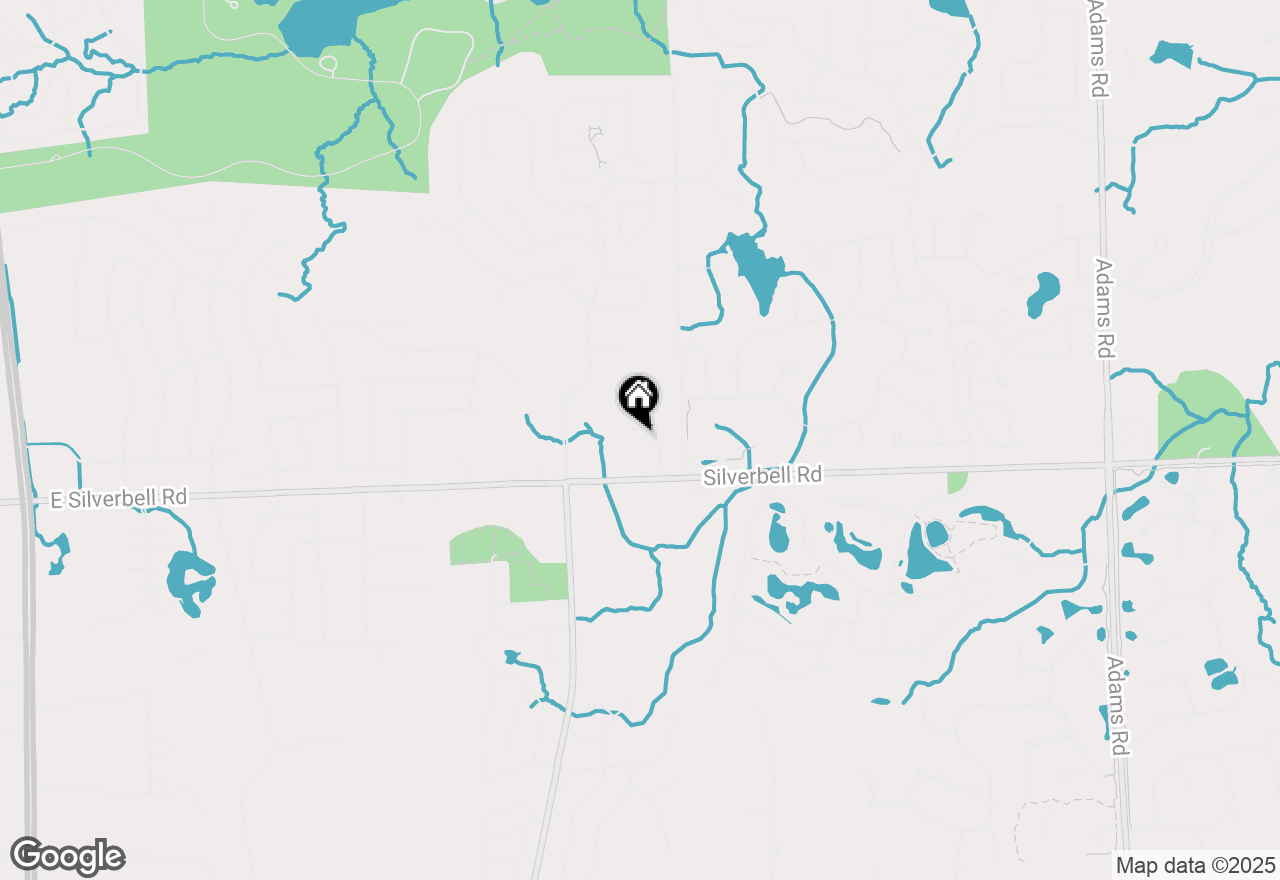 Map of 1401 E Silverbell Road, Lake Orion, MI 48360