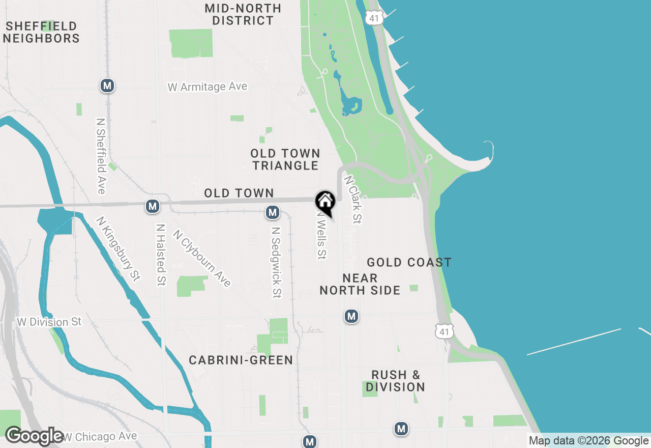 Map of 1515 N Wells Street #5C, Chicago, IL 60610