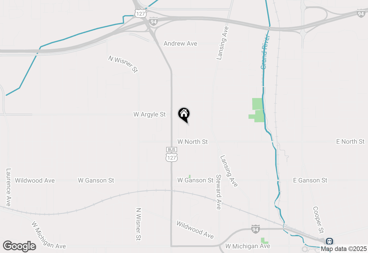 Map of 934 Bush Street, Jackson, MI 49202