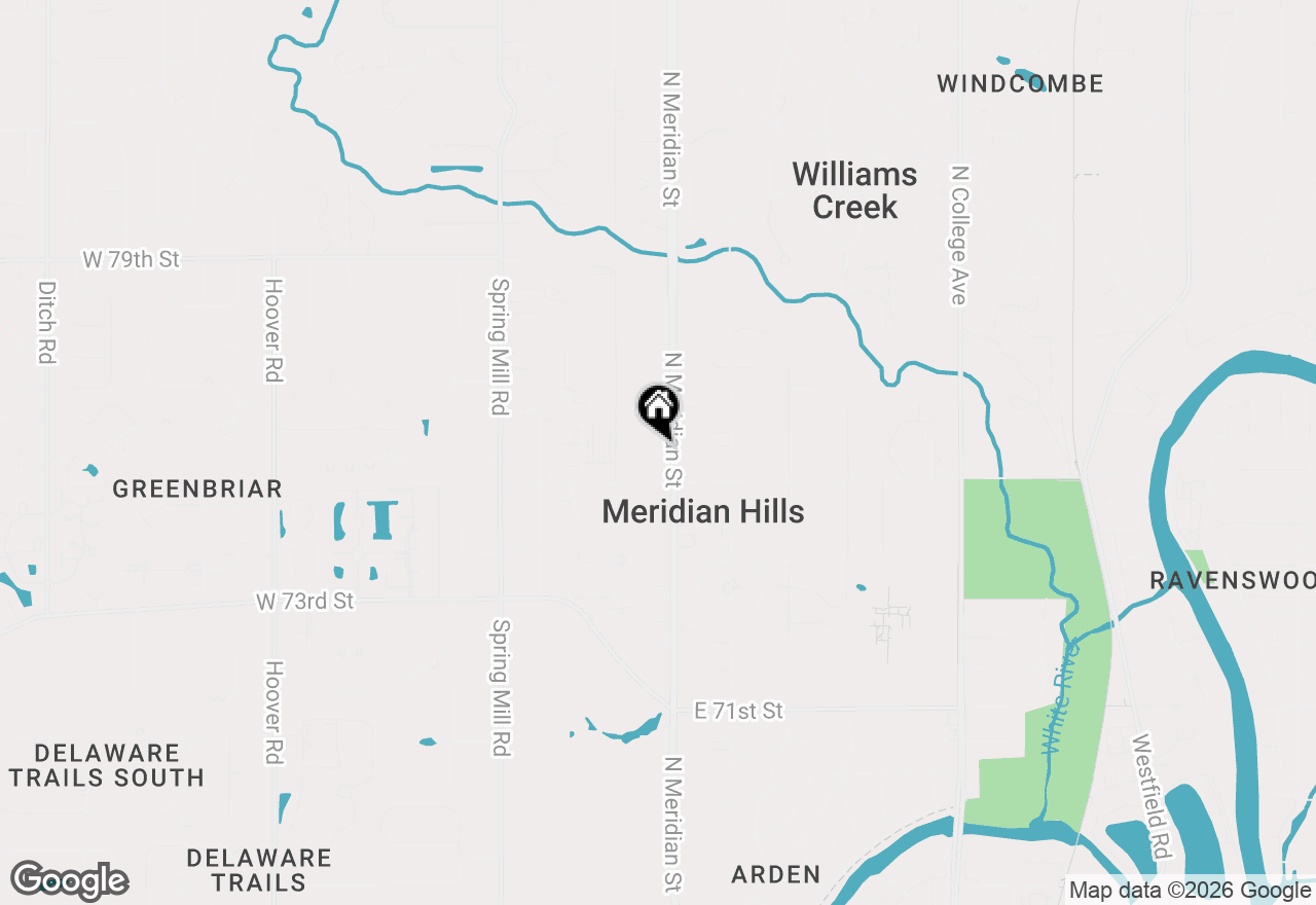 Map of 7508 N Meridian Street, Indianapolis, IN 46260