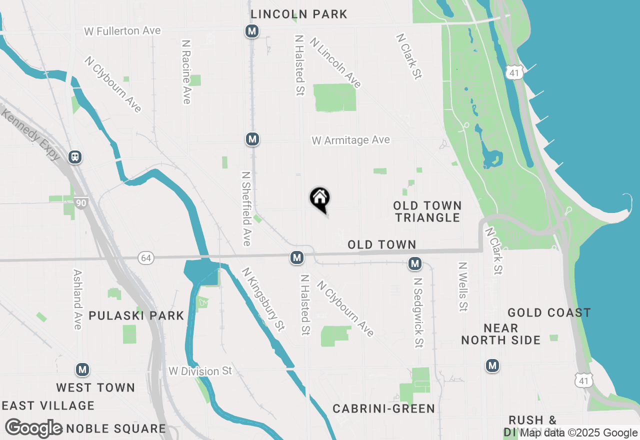 Map of 1713 N Burling Street, Chicago, IL 60614