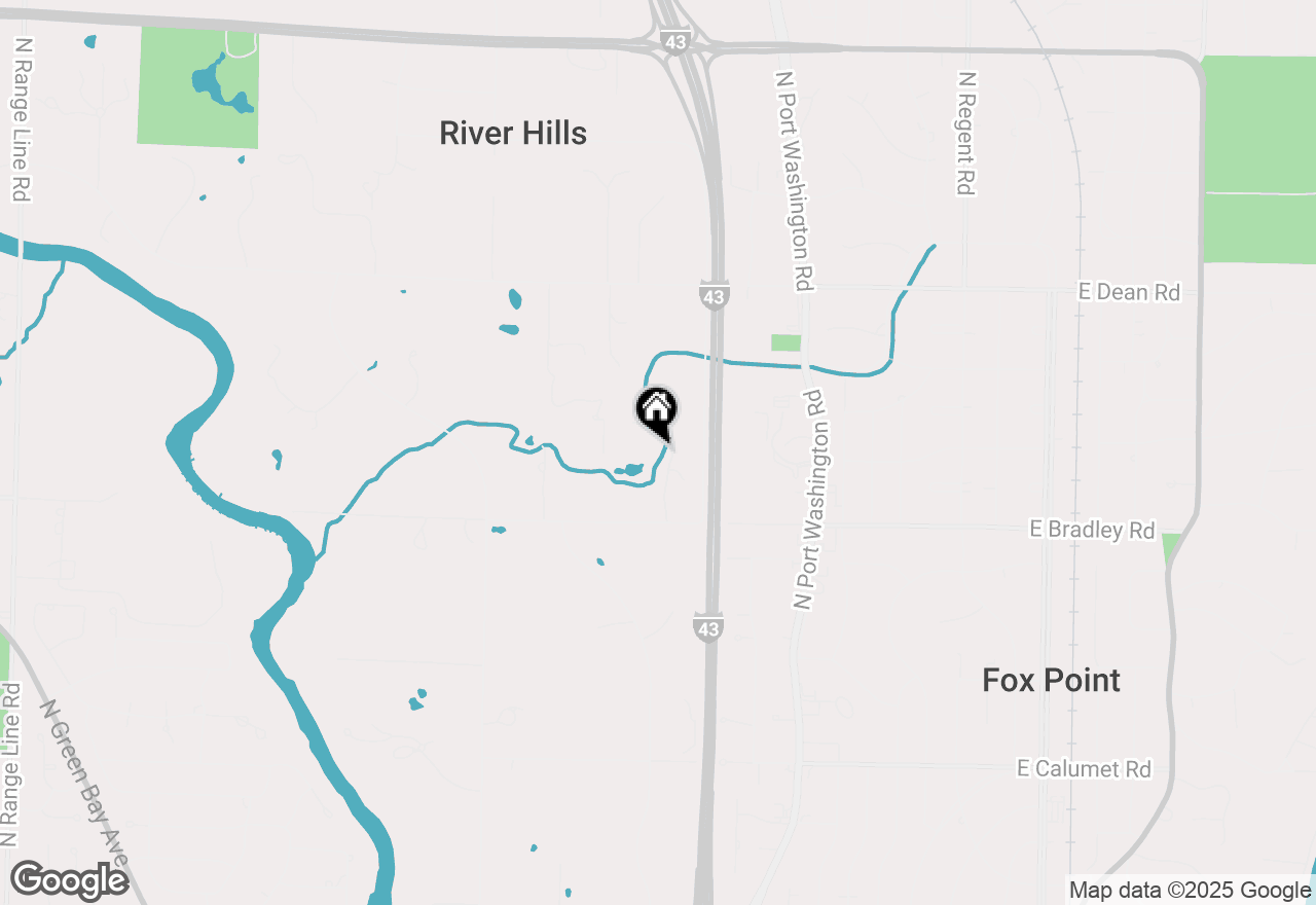 Map of 800 W Bradley Rd, River Hills, WI 53217