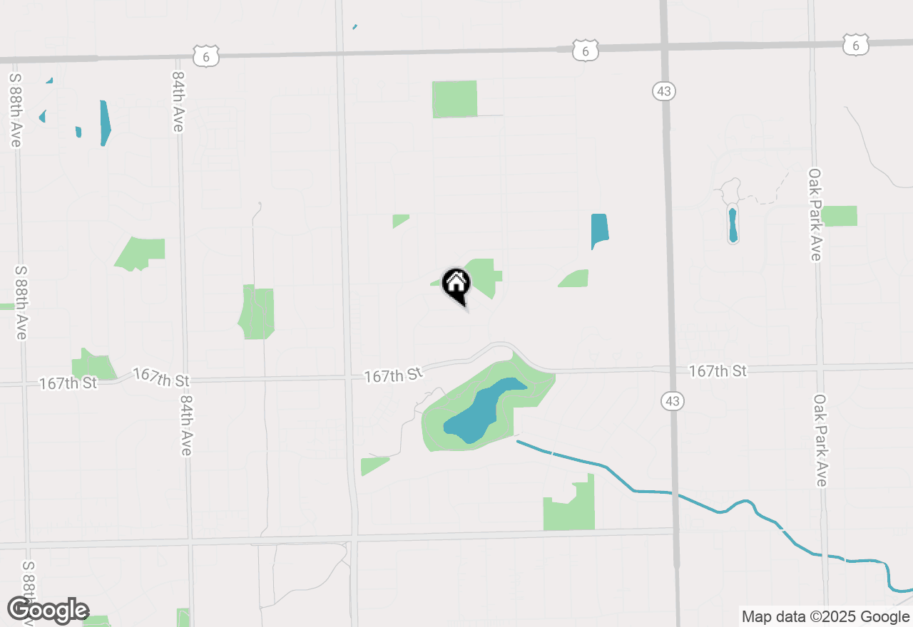 Map of 7727 166th Street, Tinley Park, IL 60477