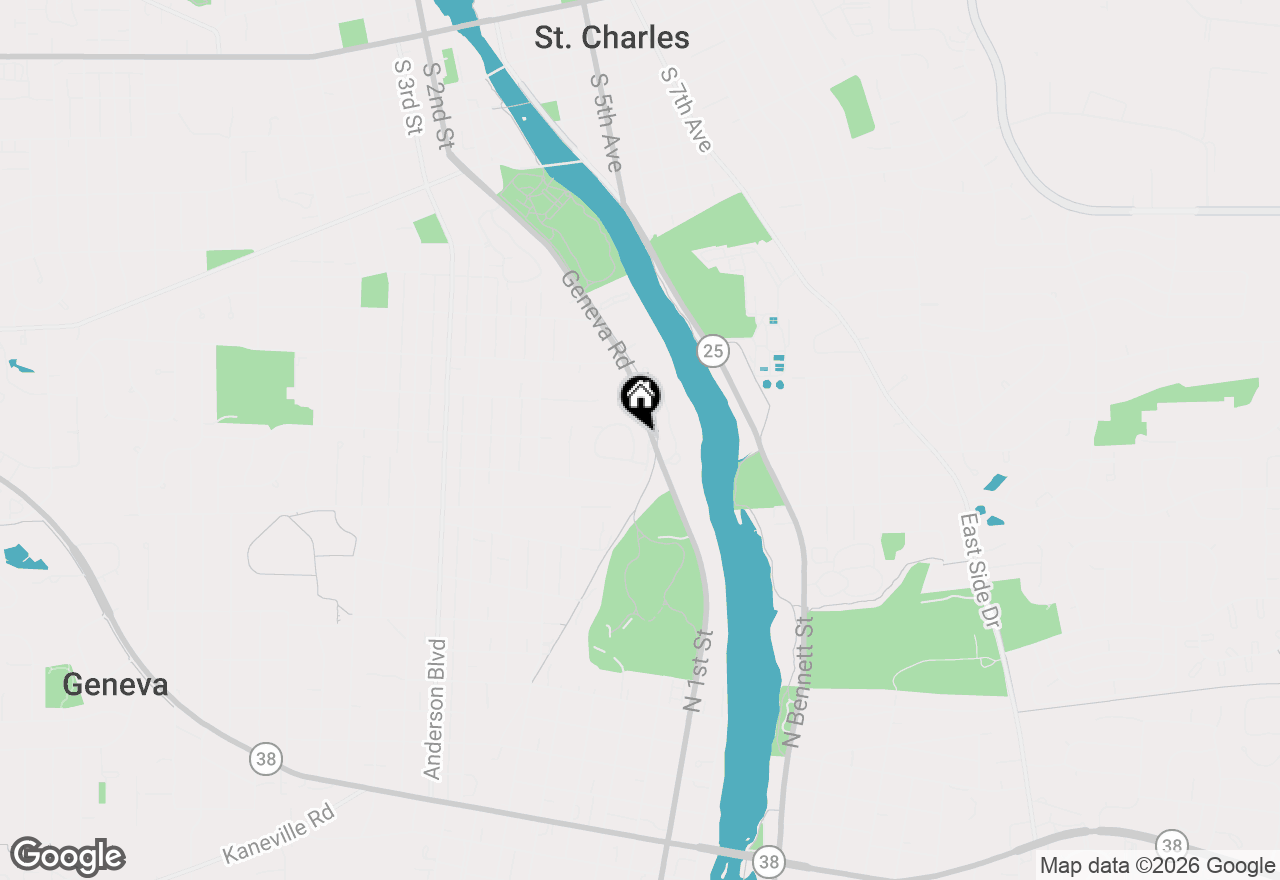 Map of 15 White Oak Circle, St. Charles, IL 60174