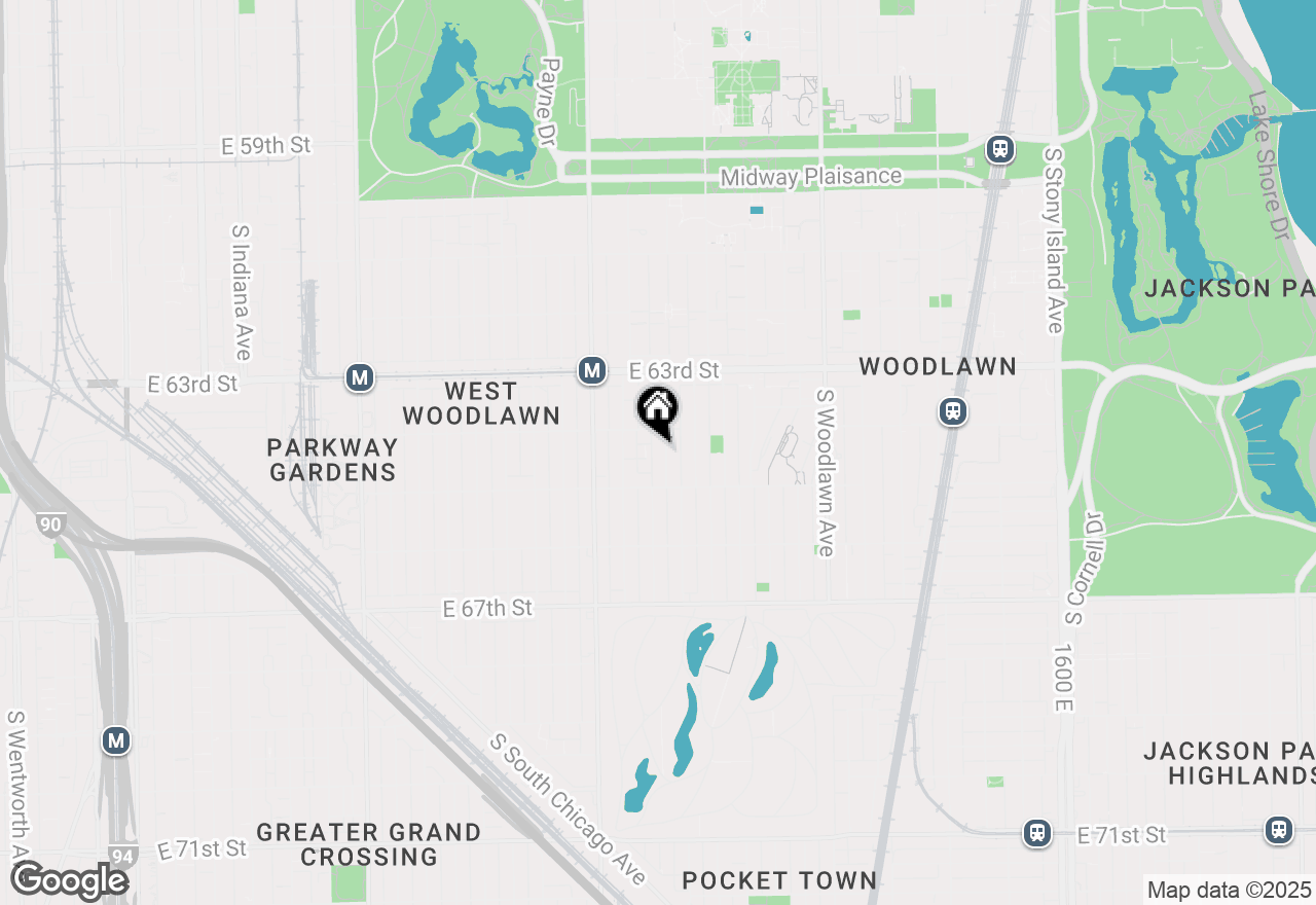 Map of 6422 S Drexel Avenue #1S, Chicago, IL 60637
