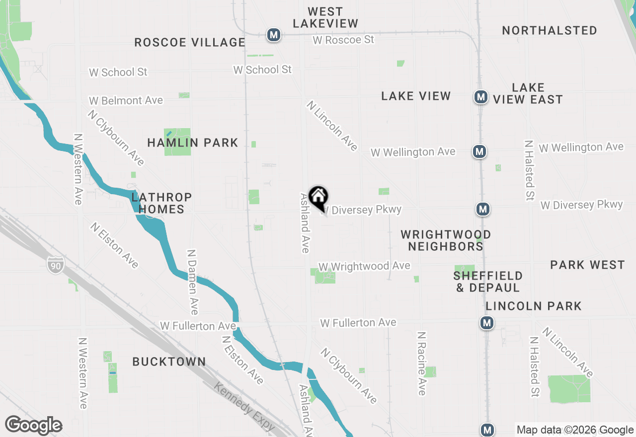 Map of 2744 N Bosworth Avenue #G, Chicago, IL 60614
