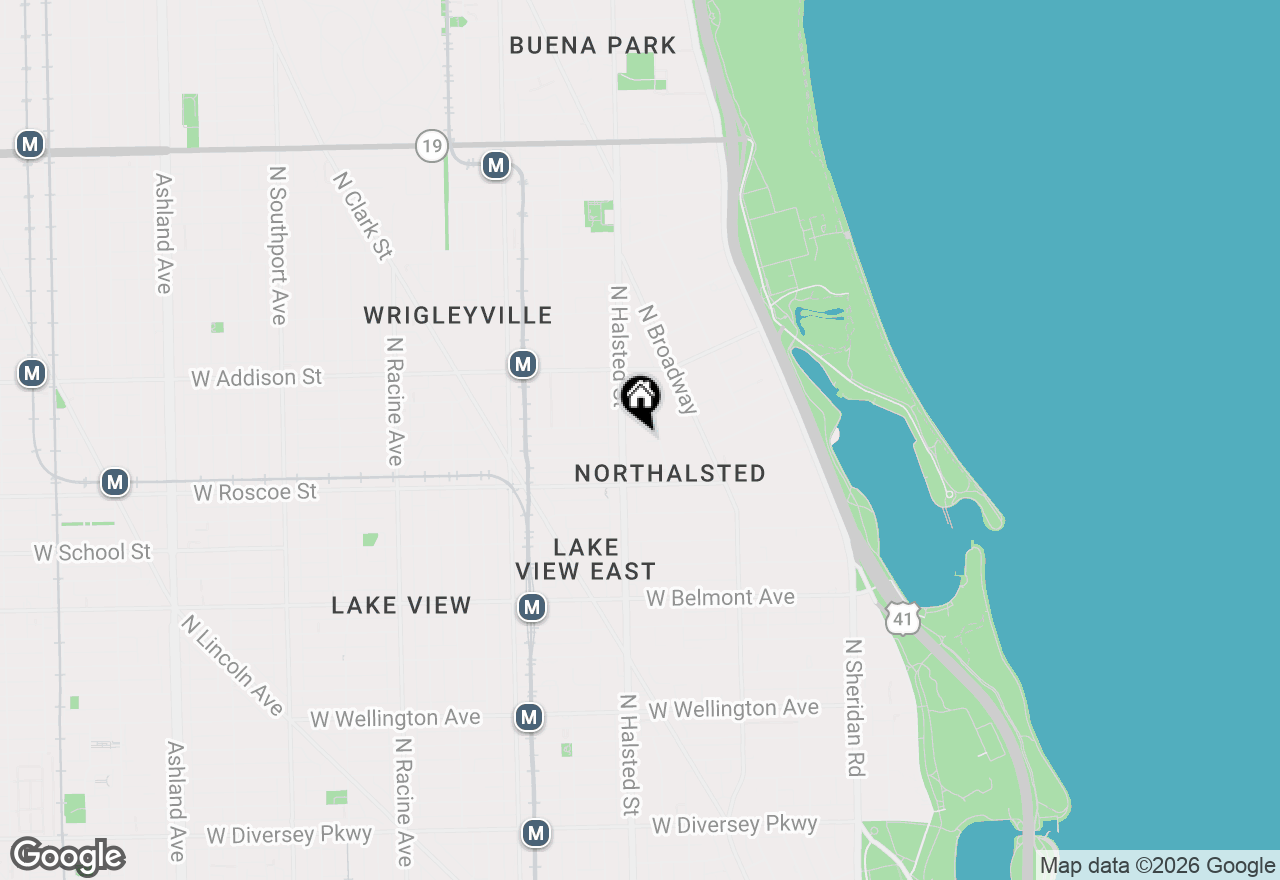 Map of 741 W Cornelia Avenue #N1, Chicago, IL 60657
