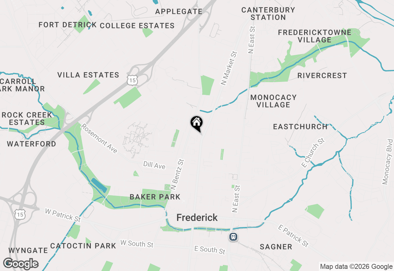 Map of 8 W 7th Street, Frederick, MD 21701