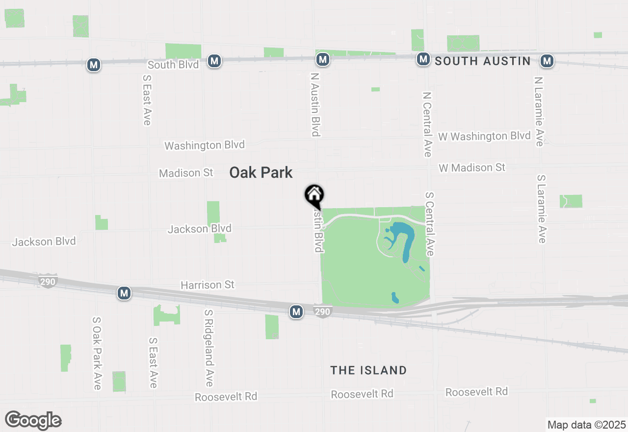 Map of 216 S Austin Boulevard, Oak Park, IL 60304