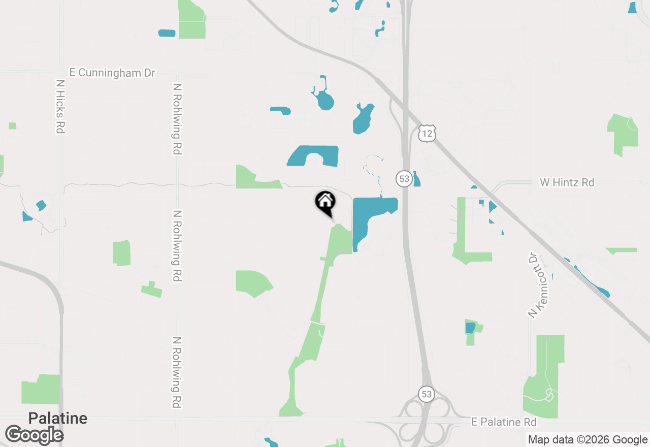 Map of 651 N Williams Drive, Palatine, IL 60074