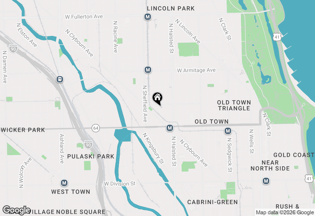 Map of 1721 N Bissell Street, Chicago, IL 60614