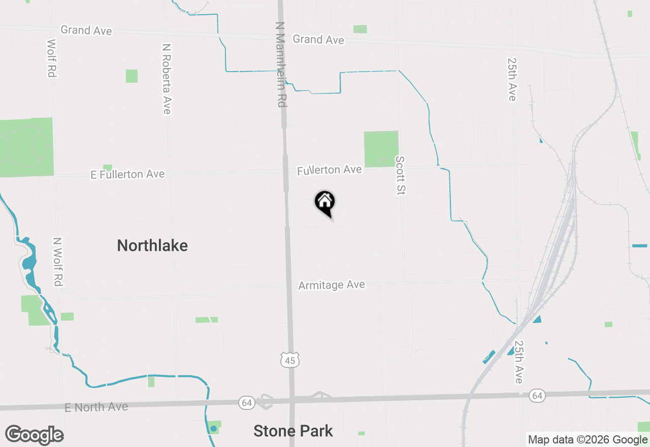 Map of (Address confidential), Melrose Park, Illinois 60164